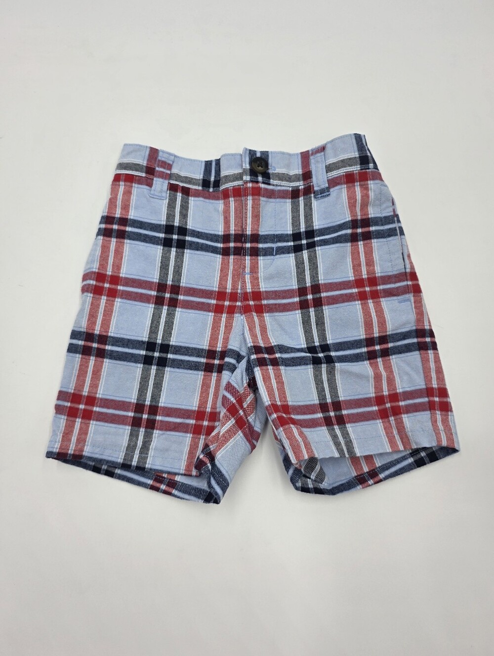 Janie and Jack baby boy patriotic plaid shorts size 12-18 months